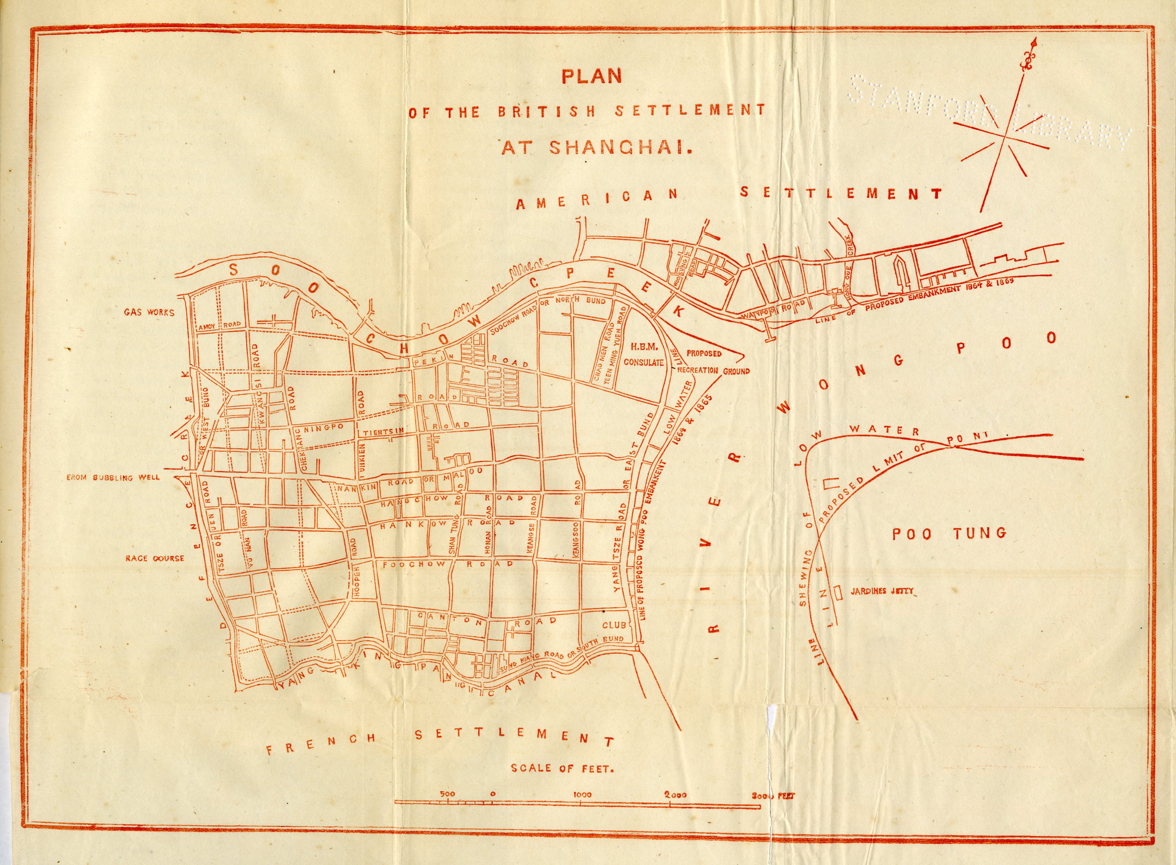 Plan of the British Settlement at Shanghai.